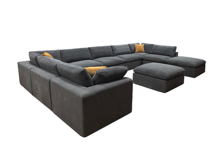 Custom Configuration Modular Sectional & Toss Pillows