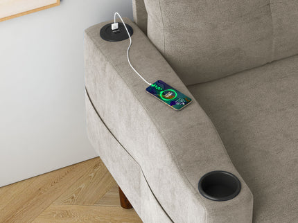 3 Seater Convertible Combination L Shaped Sofa With Footstools With Storage