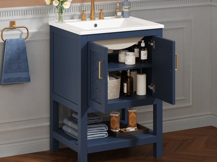 Modern Bathroom Vanity With Elegant Twill Design