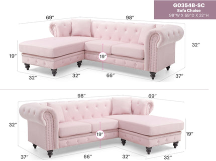 Nola - Luxurious Design Sofa Chaise