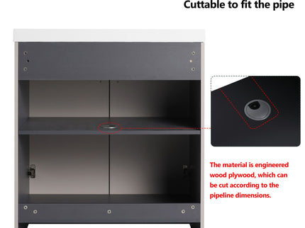 Modern Freestanding Bathroom Vanity With Soft Close Cabinet Doors