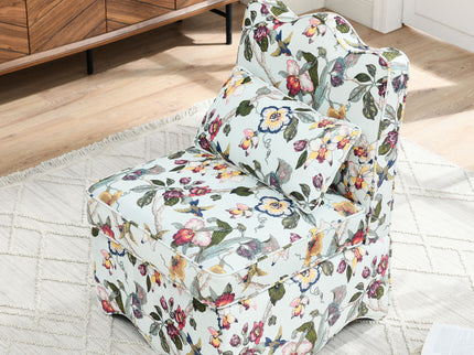 Stylish Flannel Dining Chair With Soft Cushion And Backrest