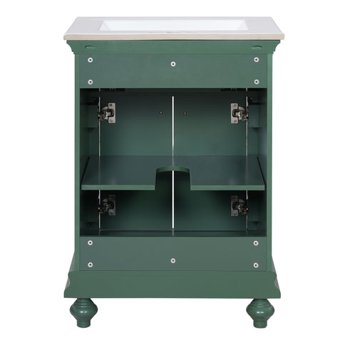 Modern Bathroom Vanity With Tip-Out Drawer And Soft-Close Hinges