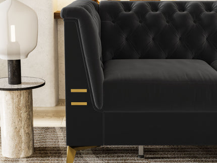 Luxurious Sofa With Legs, Modern Chesterfield Design, Tufted Upholstery, 3 Seat Couch For Living Room And Office