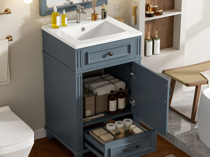 Bathroom Vanity With Sink, Drawer & Soft Closing Door