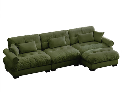 Super Comfort Oversized Modular Sectional Sofa With Movable Ottoman