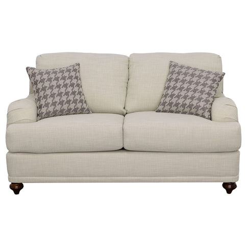 Brewster - Upholstered Loveseat With English Arms - Light Gray