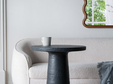 Round Side Table With Pedestal Base