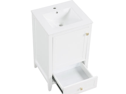 Bathroom Vanity With Sink, Soft Closing Cabinet Door, Storage Rack And Drawer