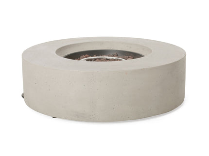 Modern Lightweight Concrete Outdoor Circular Fire Pit 50, 000 Btu