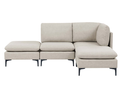 Upholstered Modular Sectional With Tall Legs, Medium Firm Seat