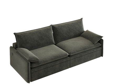 4 Seat Convertible Sleeper Sofa Bed, Modern With Storage