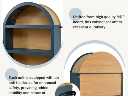 Freestanding Tall Bookshelves (Set of 2)