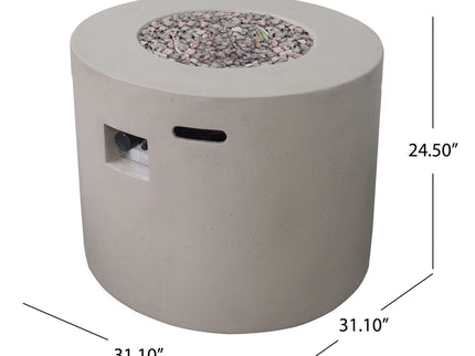 Round Iron Fire Pit With 40, 000 Btu