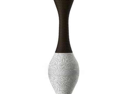 Tall Designer Floor Vase With Elegant 2 Tone
