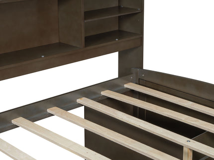 Daybed With 2 Bedside Cabinets, Upper Shelves And 4 Drawers