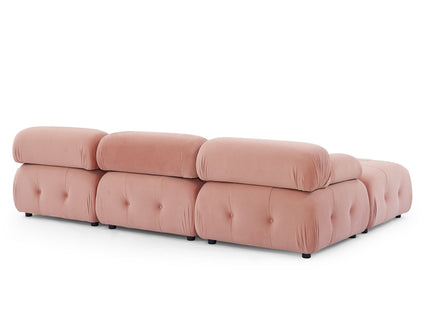 Modular Sectional Sofa, Button Tufted Design With Diy L-Shaped Layout, Reversible Ottoman
