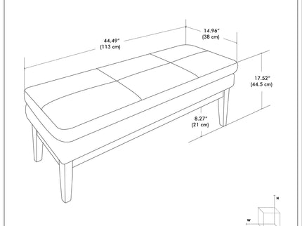 Carlson - Ottoman Bench, Mid Century Design