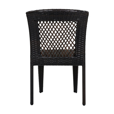 7 Piece Outdoor Patio Dining Set With Table & 6 Chairs - Brown / Brown Multi
