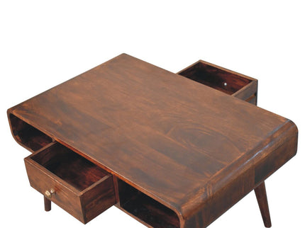 Solid Wood Curved Coffee Table
