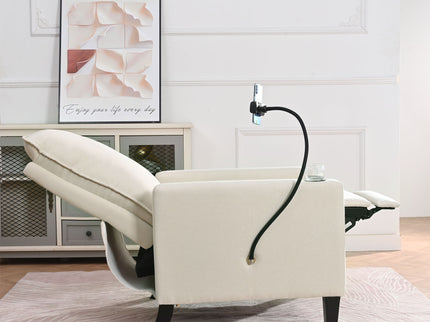 Recliner Chairs For Adults, Adjustable Recliner Sofa With Mobile Phone Holder & Cup Holder, Modern Reclining Chairs Fabric Push Back Recliner Chairs For Living Room, Bedroom