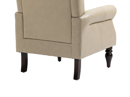 Modern Accent Armchair With Sturdy Wood Legs