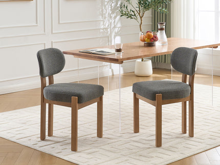 Dining Chairs With Ergonomic Backrest And Adjustable Feet (Set of 2)