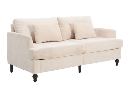 Mid Century Modern Fabric Loveseat Sofa, 2 Seat Upholstered Couch