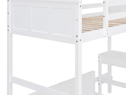 Full Over Full Bunk Bed With Desk