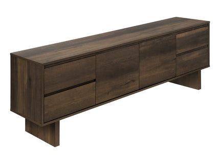 TV Stand With Storage Drawers And Cabinet - Brown