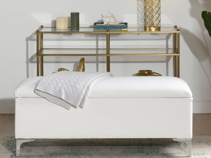 Madelyn - Modern Storage Bench - Bright White Dye