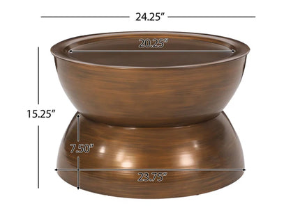 Sparling - Modern Iron Hourglass Coffee Table