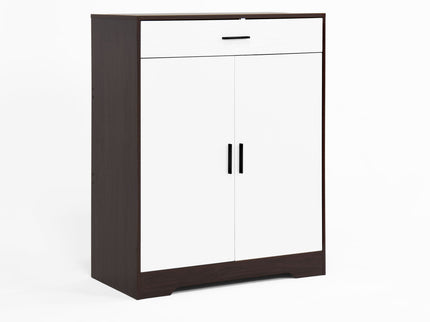 Freestanding Wooden Shoe Cabinet, 4 Tier Organizer With Drawer
