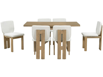 Dining Table Set For 6 With Upholstered Chairs
