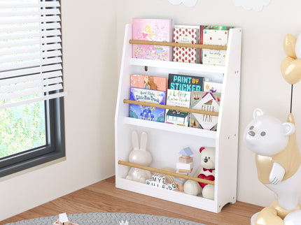 3 Tier Book Shelf, Compact Storage For Bedrooms