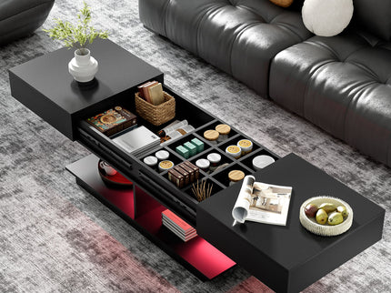 Multifunctional Adjustable Coffee Table With Hidden Storage Space For Living Room