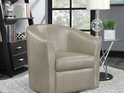 Swivel Armchair With Barrel-Back Design