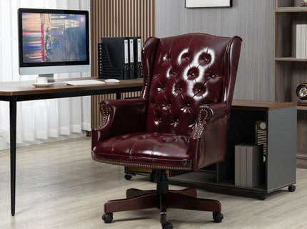 Executive Office Chair, High Back Reclining Comfortable Desk Chair With Smooth Glide Caster Wheels
