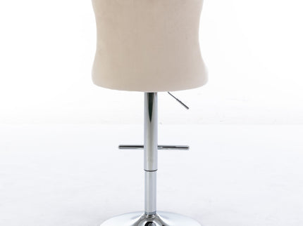 Swivel Barstools Adjusatble Seat Height From 25-33", Modern Upholstered Base Bar Stools With Backs Comfortable Tufted For Home Pub And Kitchen Island (Set of 2)