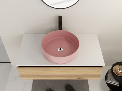Wall Mounted Bathroom Vanity With Art Sink & 1 Soft Close Drawer