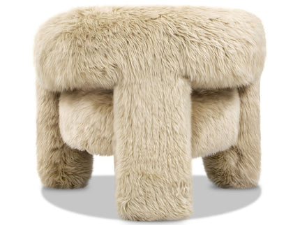 Avalon - Genuine Sheepskin Fur Split Barrel Back Accent Chair - Natural Blonde