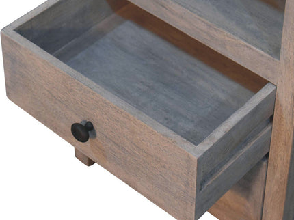 2 Drawer Open Bedside Table - Gray Ash