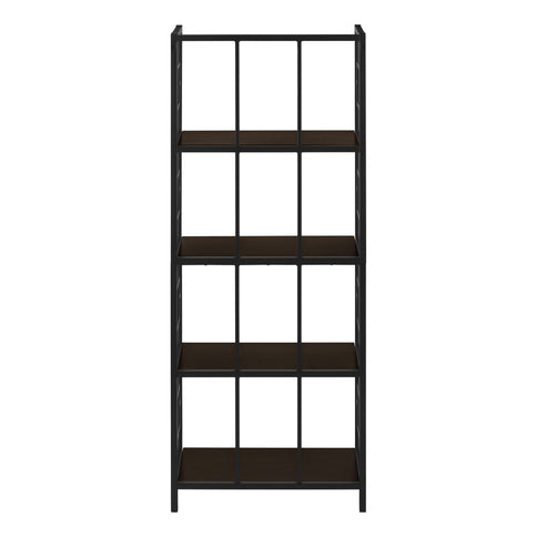 Bookshelf, Bookcase, Etagere, 4 Tier, For Office, Contemporary & Modern - Espresso
