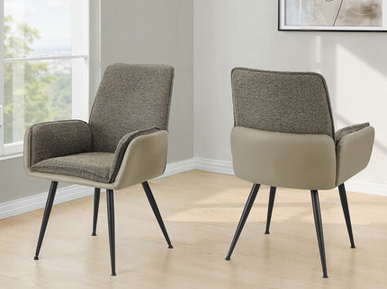 Dining Chair For Kitchen (Set of 2) - Brown / Gray