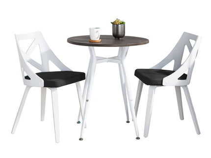 Clara Charlotte - 3 Piece Round Dinette Set Vintage With Rounded