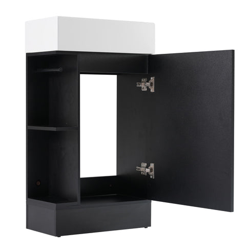Modern Bathroom Vanity With Sink And 2 Tier Shelf