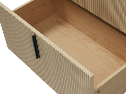 Bathroom Vanity With Ceramic Sink, Fluted Design