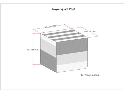 Naya - Upholstered Cube Pouf