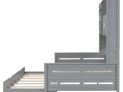 Daybed With All-In-One Cabinet And Shelf