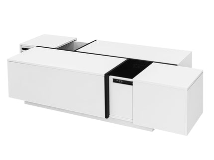 Extendable Coffee Table With 2 Hidden Storage Space And 2 Drawers For Living Room